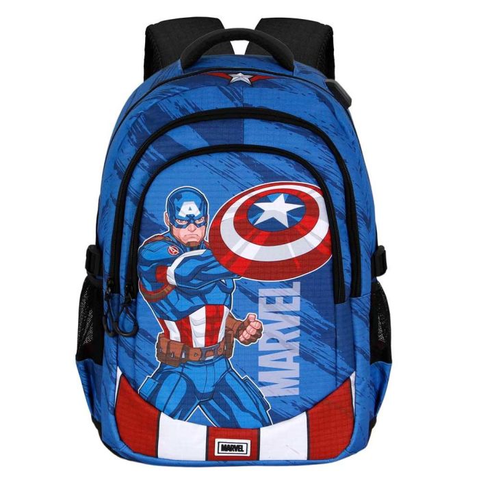 Mochila Running PLUS Gears Marvel Capitán América Azul 1