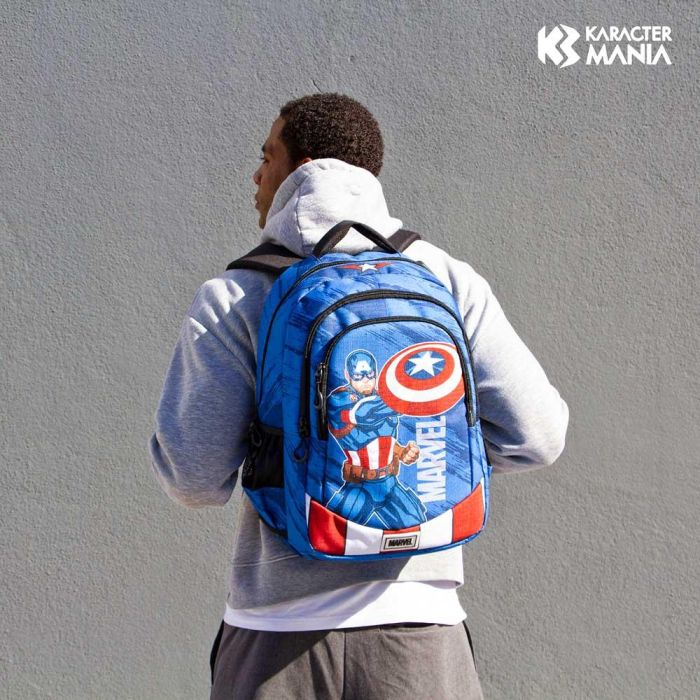 Mochila Running PLUS Gears Marvel Capitán América Azul 4