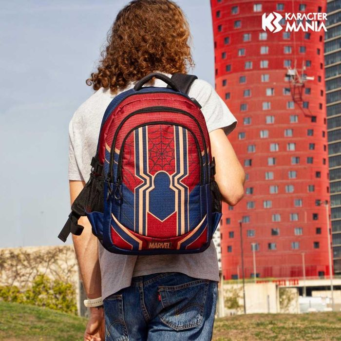 Mochila Running PLUS Drop Marvel Spiderman Rojo 4