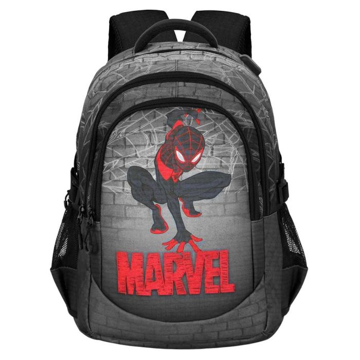 Mochila Running PLUS Spin Marvel Spiderman Gris 1