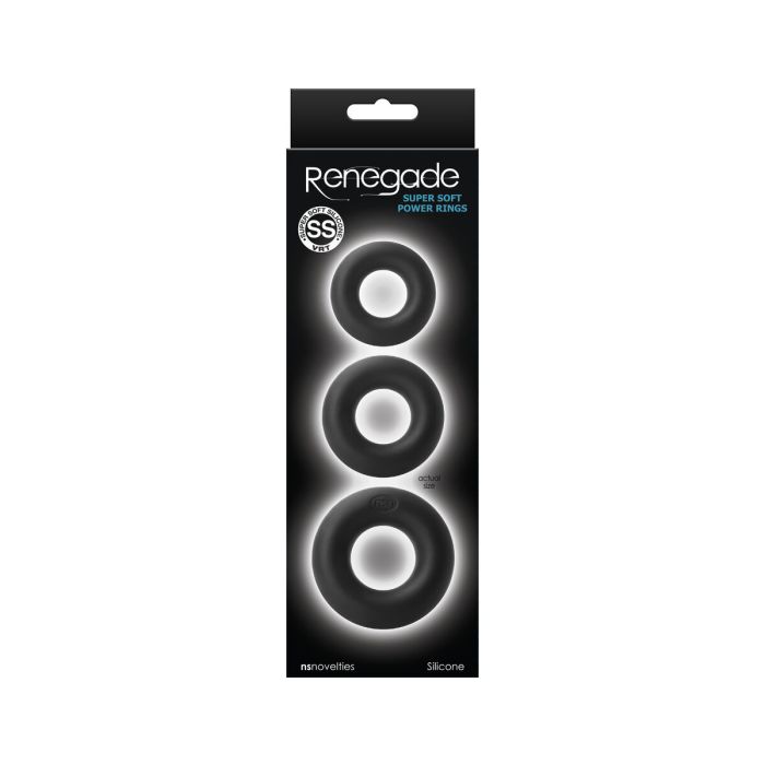 Anillo para el Pene NS Novelties Renegade Negro 1