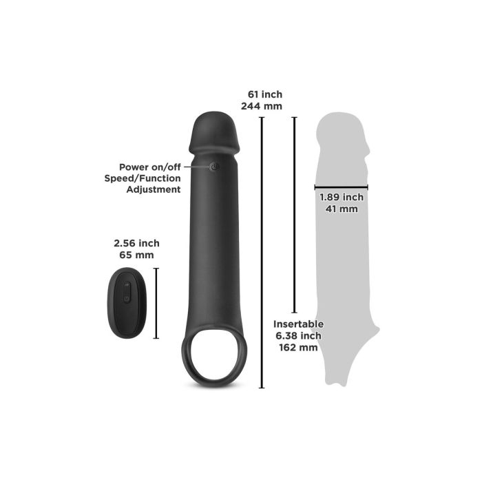 Funda para pene NS Novelties Renegade Negro Ø 4,4 cm 2