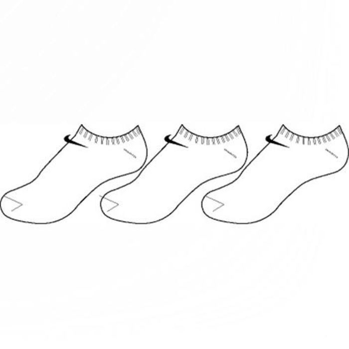 Calcetines Tobilleros Deportivos Nike SX2554 101 Blanco/Negro