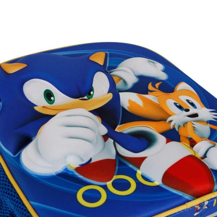 Mochila 3D Pequeña Tails Sonic The Hedgehog - SEGA Azul 3