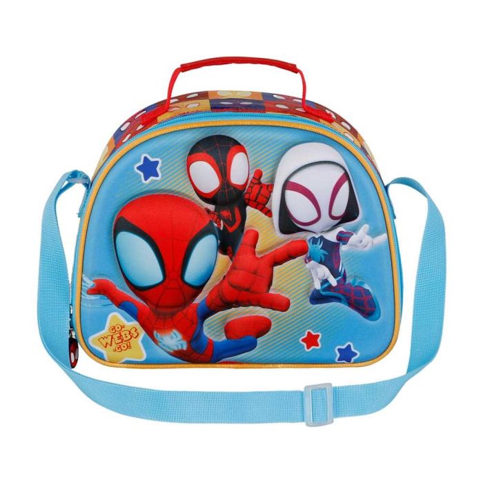 Bolsa Portamerienda 3D Three Marvel Spiderman Azul 1