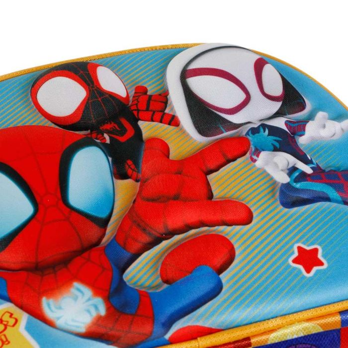 Bolsa Portamerienda 3D Three Marvel Spiderman Azul 3