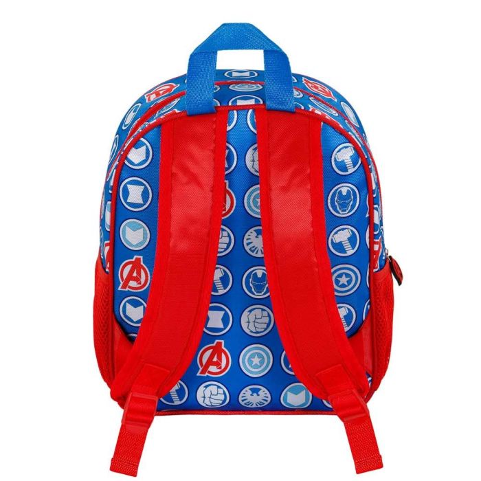 Mochila 3D Pequeña Mini Heroes Marvel Los Vengadores Multicolor 2