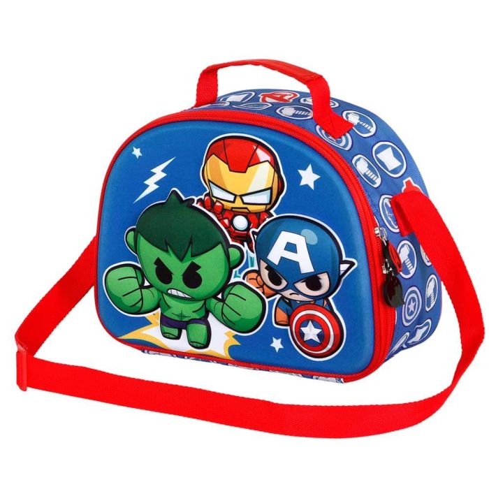 Bolsa Portamerienda 3D Mini Heroes Marvel Los Vengadores Multicolor