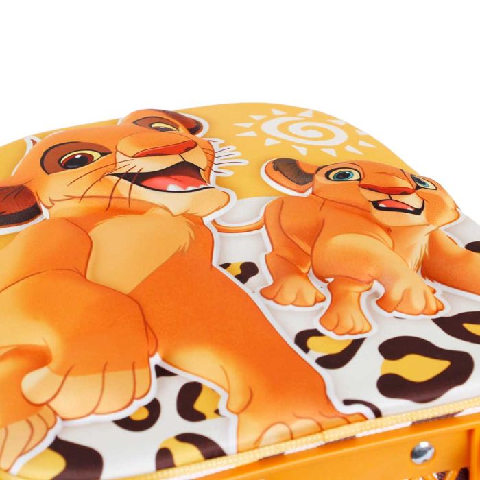 Mochila 3D con Ruedas Pequeña Africa Disney El Rey León Amarillo 4