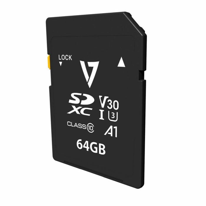 Tarjeta de Memoria Micro SD con Adaptador V7 VPSD64GV30U3 64 GB
