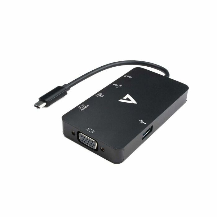Adaptador USB C a HDMI V7 V7UC-2HDMI-BLK       Negro 2
