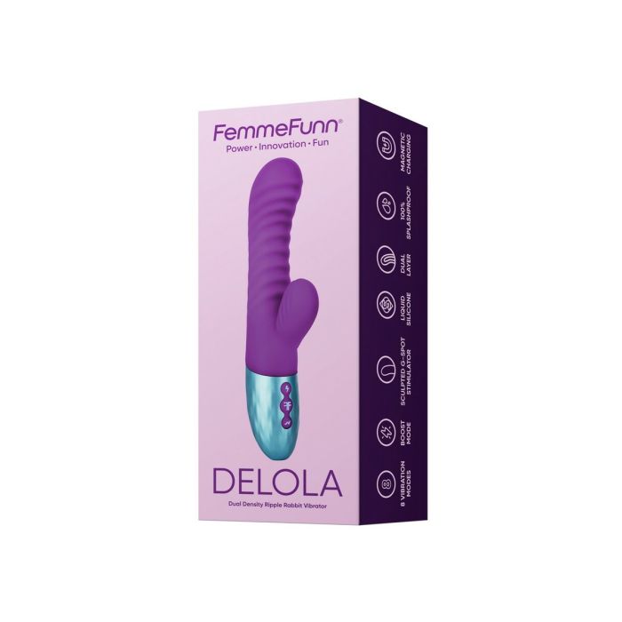 Vibrador Doble Estimulación FemmeFunn Delola Morado 5