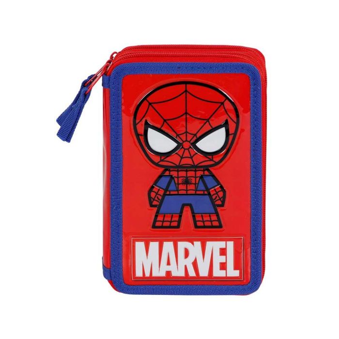 Estuche Plumier Completo Triple Glide Marvel Spiderman Rojo 1