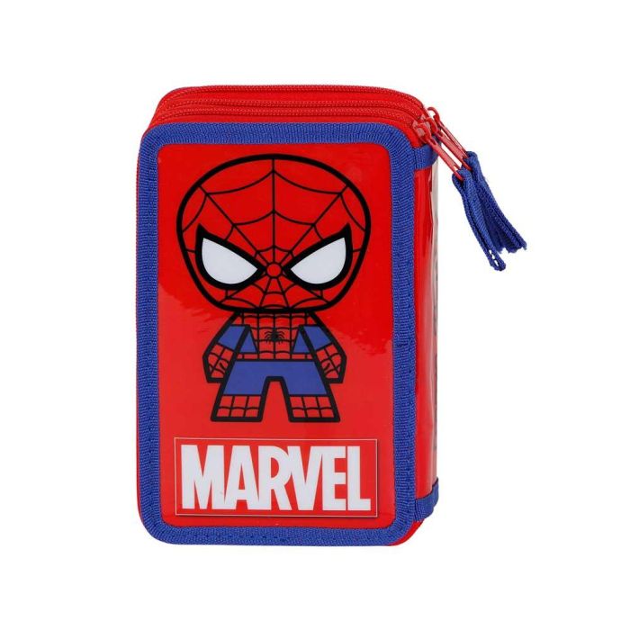 Estuche Plumier Completo Triple Glide Marvel Spiderman Rojo 2