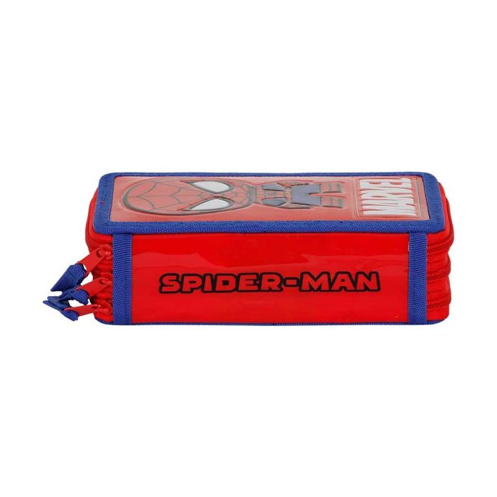 Estuche Plumier Completo Triple Glide Marvel Spiderman Rojo 3