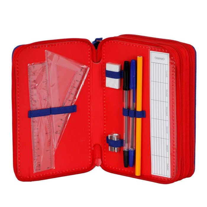 Estuche Plumier Completo Triple Glide Marvel Spiderman Rojo 4