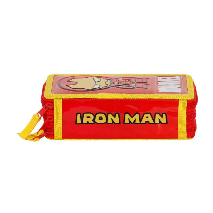 Estuche Plumier Completo Triple Alloy Marvel Iron Man Rojo 3