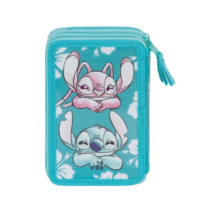 Estuche Plumier Completo Triple Tropic Disney Lilo y Stitch Azul 2