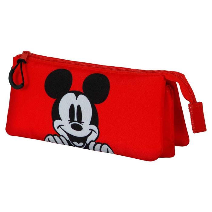 Estuche Portatodo Triple Red Disney Mickey Mouse Rojo