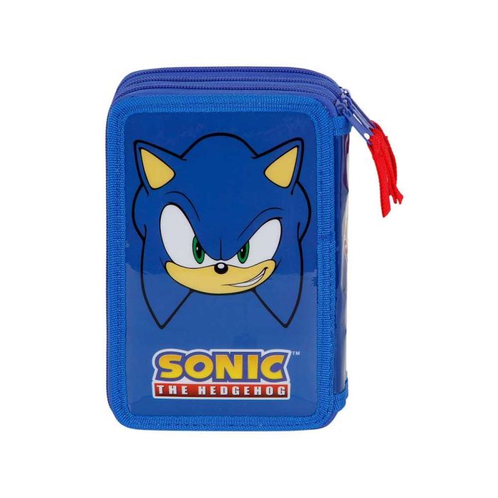 Estuche Plumier Completo Triple Sight Sonic The Hedgehog - SEGA Azul 2