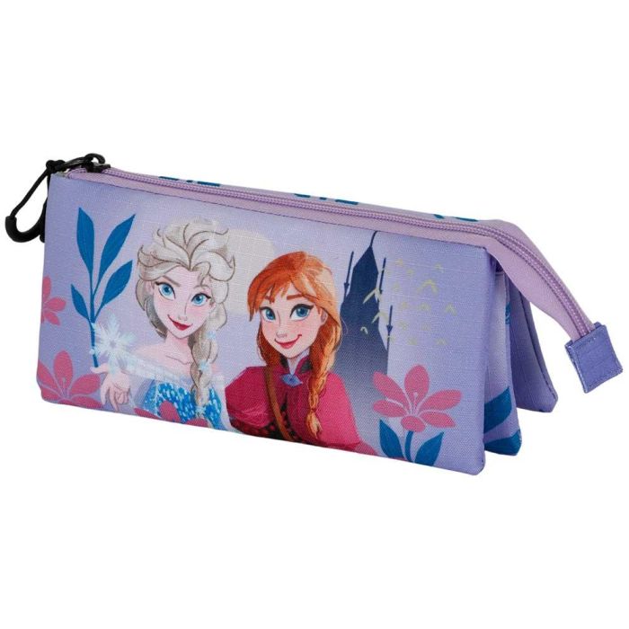 Estuche Portatodo Triple Dear Disney Frozen 2 Lila