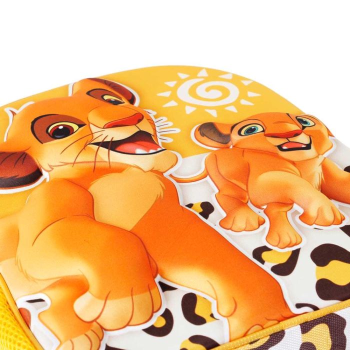 Mochila 3D Pequeña Africa Disney El Rey León Amarillo 3