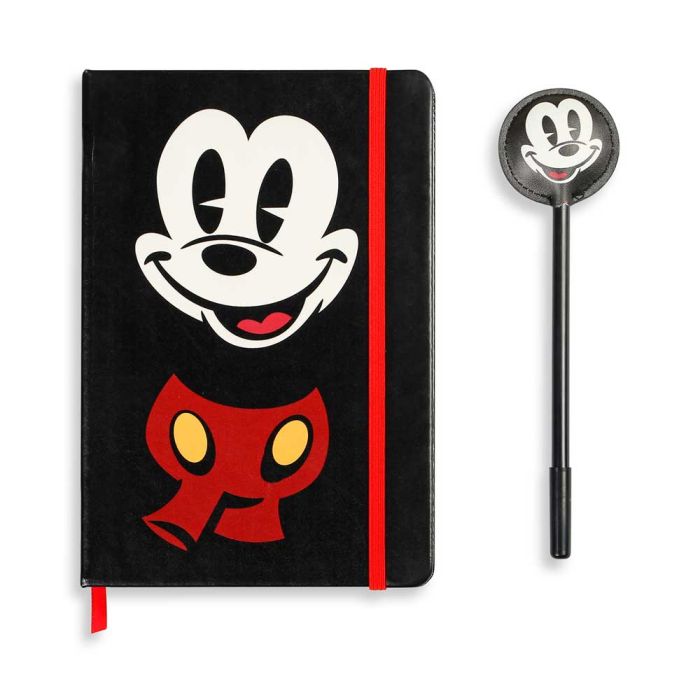 Caja Regalo con Diario y Bolígrafo Fashion Face Disney Mickey Mouse Negro 1