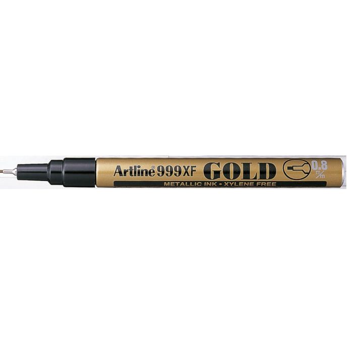 Rotulador Artline Marcador Permanente Tinta Metalica Ek-999 Oro Punta Redonda 0.8 mm 12 unidades 2