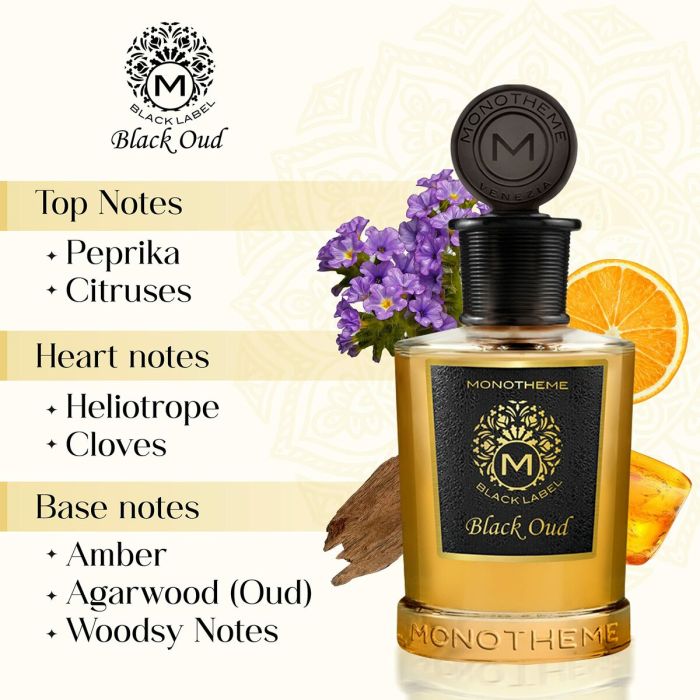 Perfume Unisex Monotheme Venezia BLACK LABEL Black Oud EDP 100 ml 1