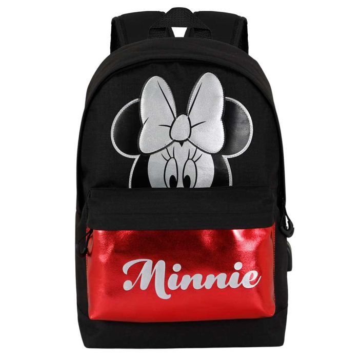 Mochila HS Silver Sparkle Disney Minnie Mouse Negro 1