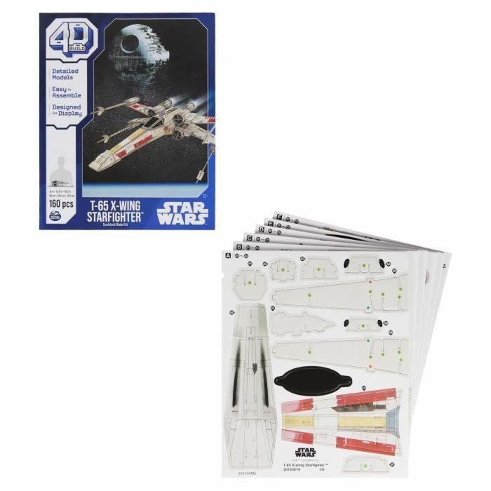 Star Wars - X-WING FIGHTER - Modelo 4D para construir - 28 cm