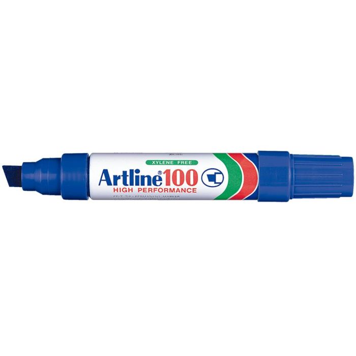 Rotulador Artline Marcador Permanente 100 Azul Punta Biselada 6 unidades 2