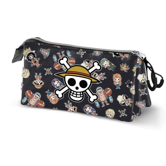 Estuche Portatodo Triple Skull One Piece Multicolor