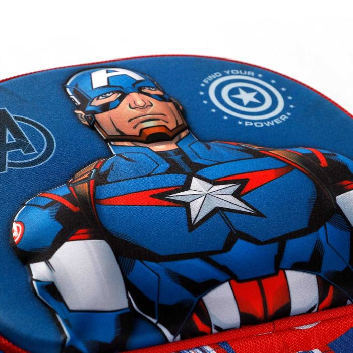 Bolsa Portamerienda 3D First Marvel Capitán América Azul 3