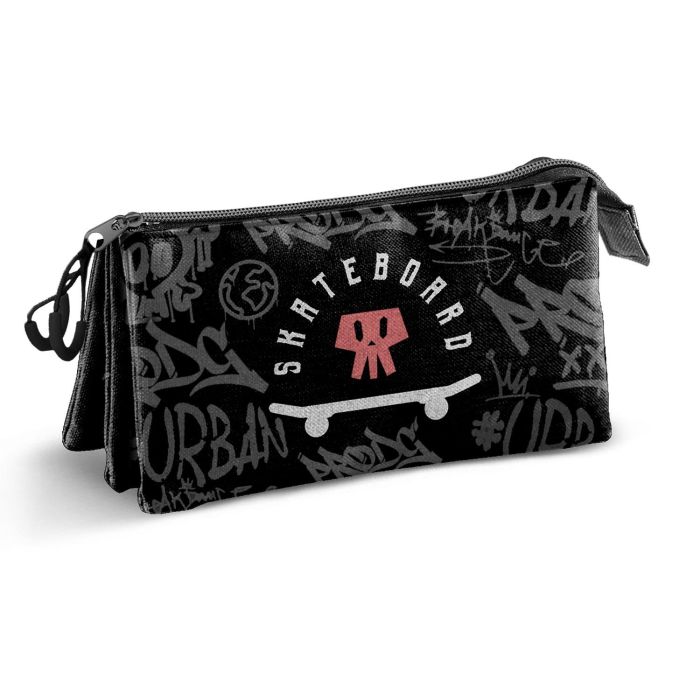 Estuche Portatodo Triple SK8 PRO-DG Negro 2