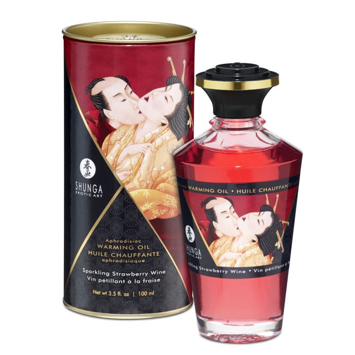 Aceite Efecto Calor de Fresa Shunga SHU127-SPARKLING STRAWBERRY WINE Fresa 2