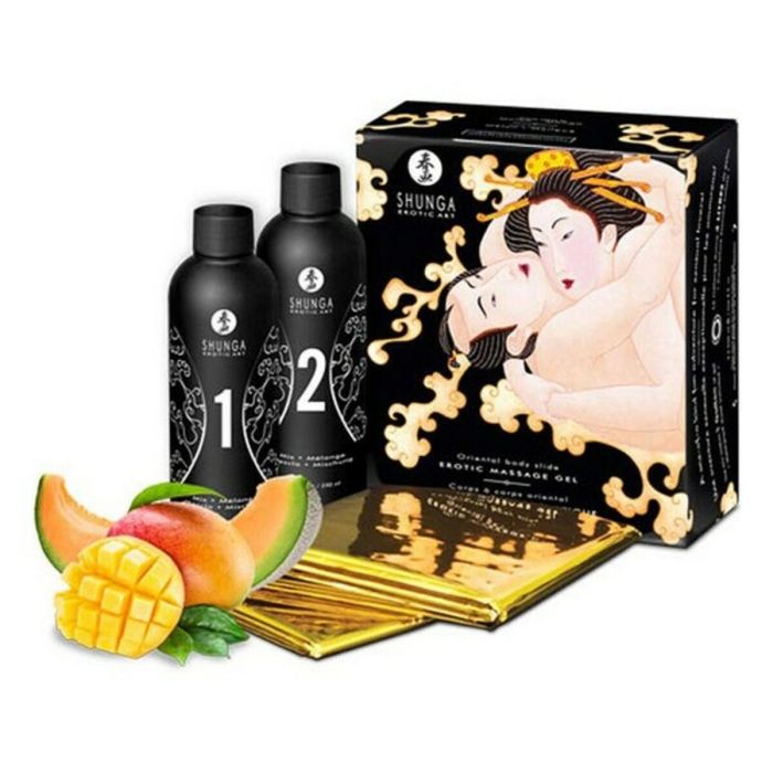 Shunga Set gel de masaje aroma melon y mango