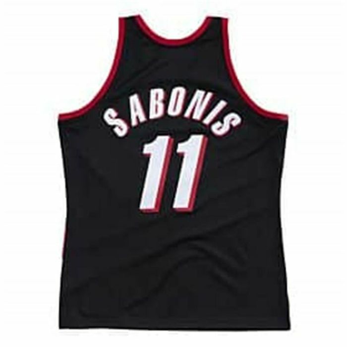 Camiseta de baloncesto Mitchell & Ness Portland Trail Blazers 1999-2000 Nº11 Arvydas Sabonis Negro 2