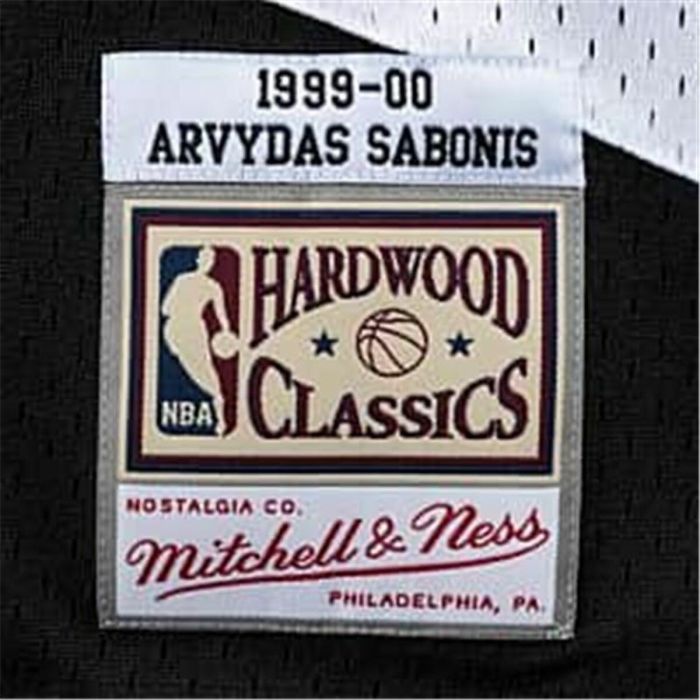 Camiseta de baloncesto Mitchell & Ness Portland Trail Blazers 1999-2000 Nº11 Arvydas Sabonis Negro 1