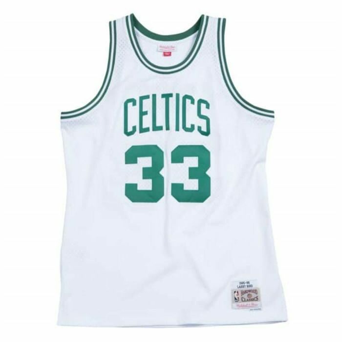 Camiseta de baloncesto Mitchell & Ness Boston Celtics Nº33 Larry Bird Blanco