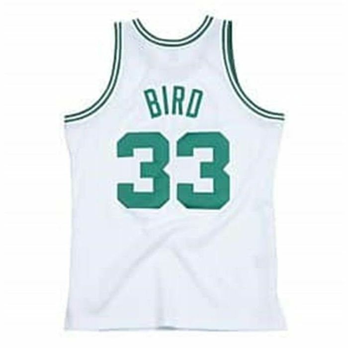 Camiseta de baloncesto Mitchell & Ness Boston Celtics Nº33 Larry Bird Blanco 1
