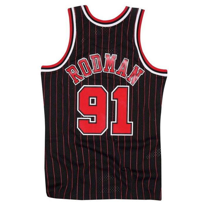 Camiseta de baloncesto Mitchell & Ness Chicago Bulls Dennis Rodman Negro 1