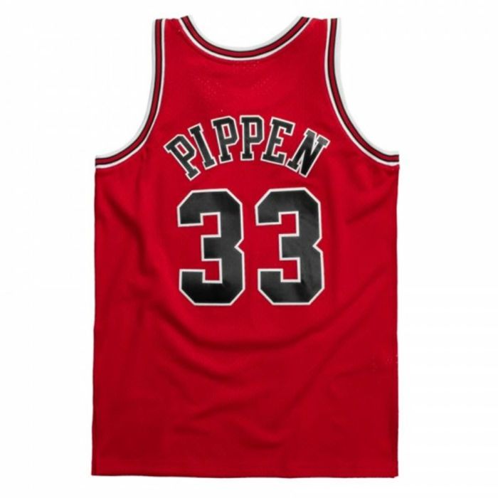 Camiseta de baloncesto Mitchell & Ness Chicago Bull Scotie Pippen Rojo Carmesí 2