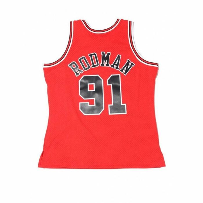 Camiseta de baloncesto Mitchell & Ness Chicago Bull Dennis Rodman Rojo 2