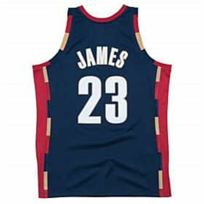 Camiseta de baloncesto Mitchell & Ness Cleveland Cavaliers 2008-09 Nº23 Lebron James Azul oscuro 2