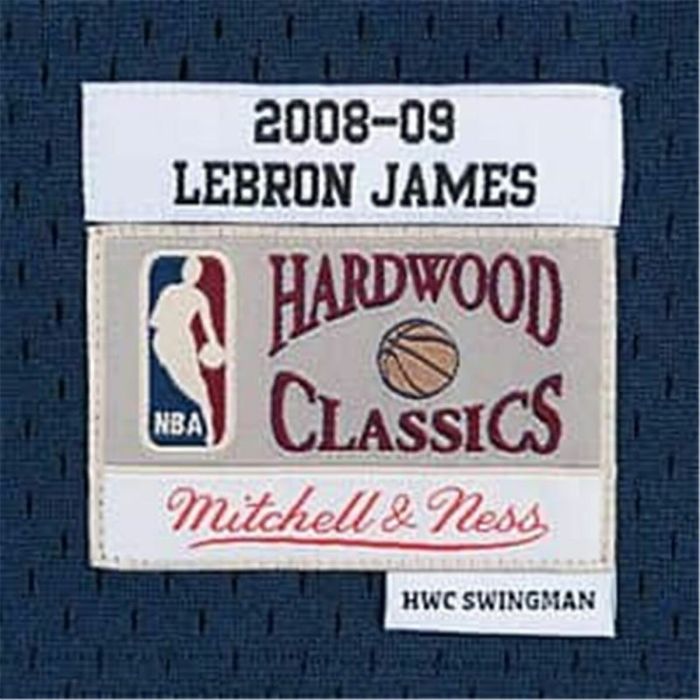 Camiseta de baloncesto Mitchell & Ness Cleveland Cavaliers 2008-09 Nº23 Lebron James Azul oscuro 1