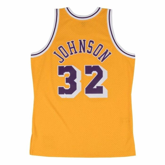 Camiseta de baloncesto Mitchell & Ness LA Lakers Magic Jhonson Amarillo 1