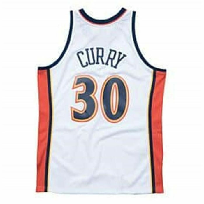 Camiseta de baloncesto Mitchell & Ness Golden State Warriors 2009-10 Nº30 Stephen Curry Blanco 2
