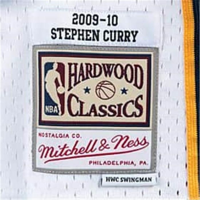 Camiseta de baloncesto Mitchell & Ness Golden State Warriors 2009-10 Nº30 Stephen Curry Blanco 1