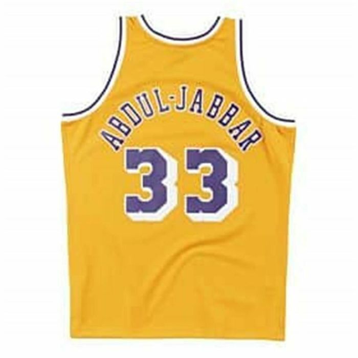Camiseta de baloncesto Mitchell & Ness Los Angeles Lakers 1984-85 Nº33 Kareem Abdul-Jabbar Amarillo 2
